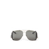 Saint Laurent Silver Metal Sunglasses Saint Laurent