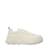 Jil Sander Beige Leather Chunky Sneakers