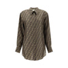 Fendi Brown Silk Pattern Shirt Fendi