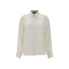 Fendi White Silk Pattern Shirt Fendi