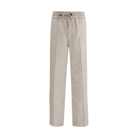 Brioni Gray Linen Casual Pants Brioni