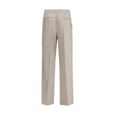 Brioni Gray Linen Casual Pants Brioni