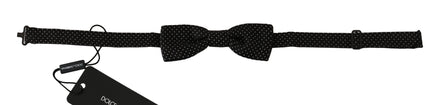 Dolce & Gabbana Black Polka Dots Silk Adjustable Neck Papillon Men Bow Tie Dolce & Gabbana