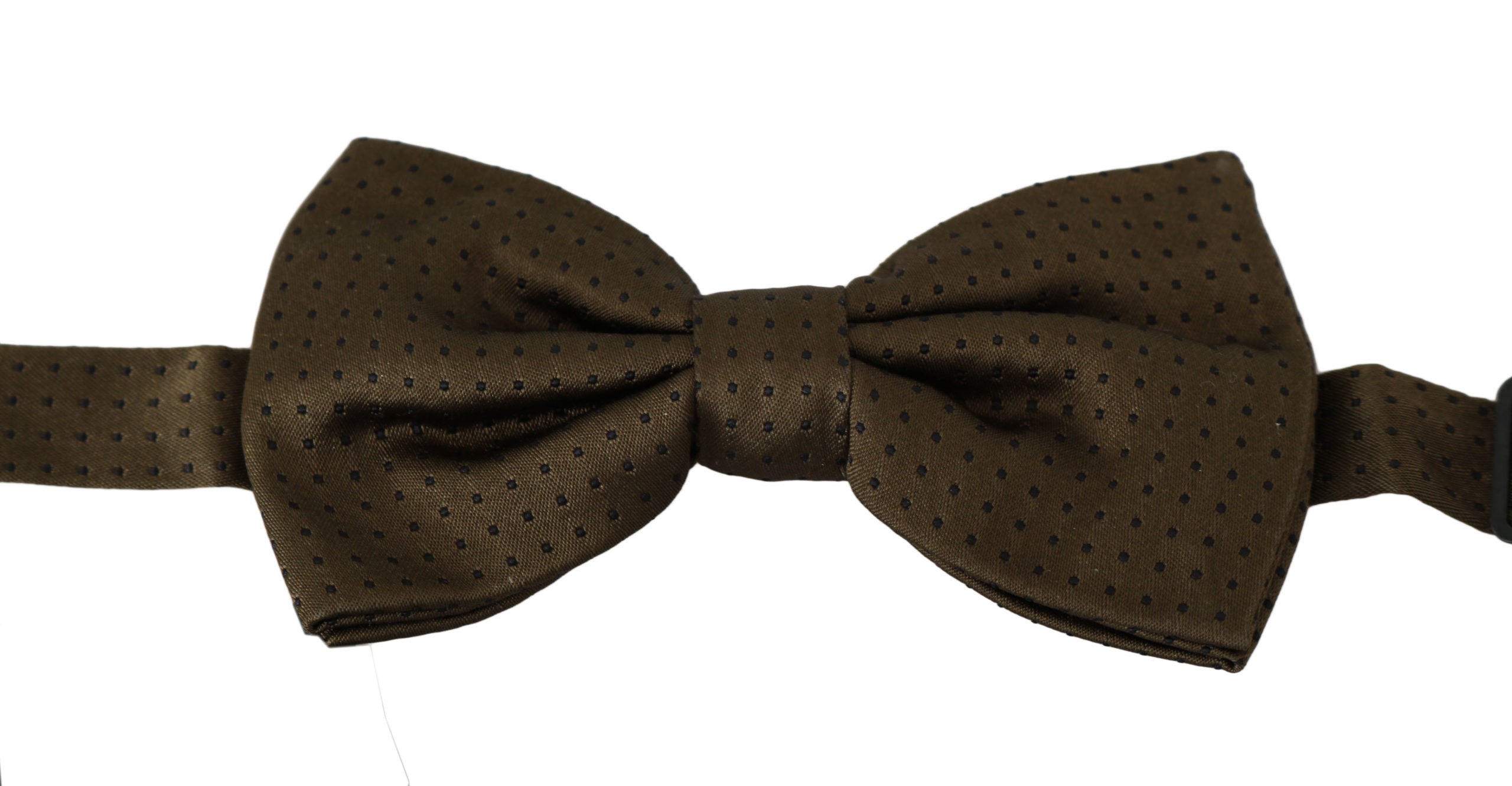 Dolce & Gabbana Brown Polka Dots Silk Adjustable Neck Papillon Men Bow Tie Dolce & Gabbana