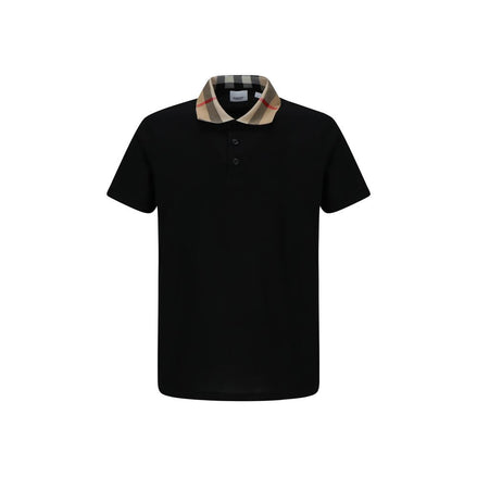Burberry Black Cotton Polo Shirt Burberry