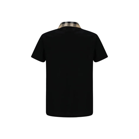 Burberry Black Cotton Polo Shirt Burberry