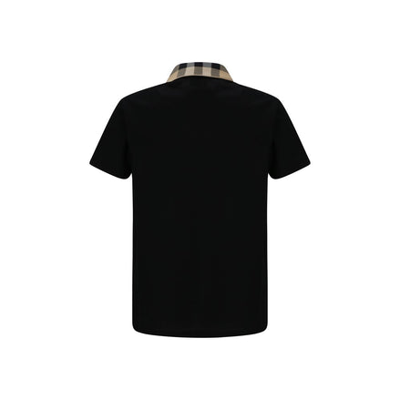 Burberry Black Cotton Polo Shirt Burberry