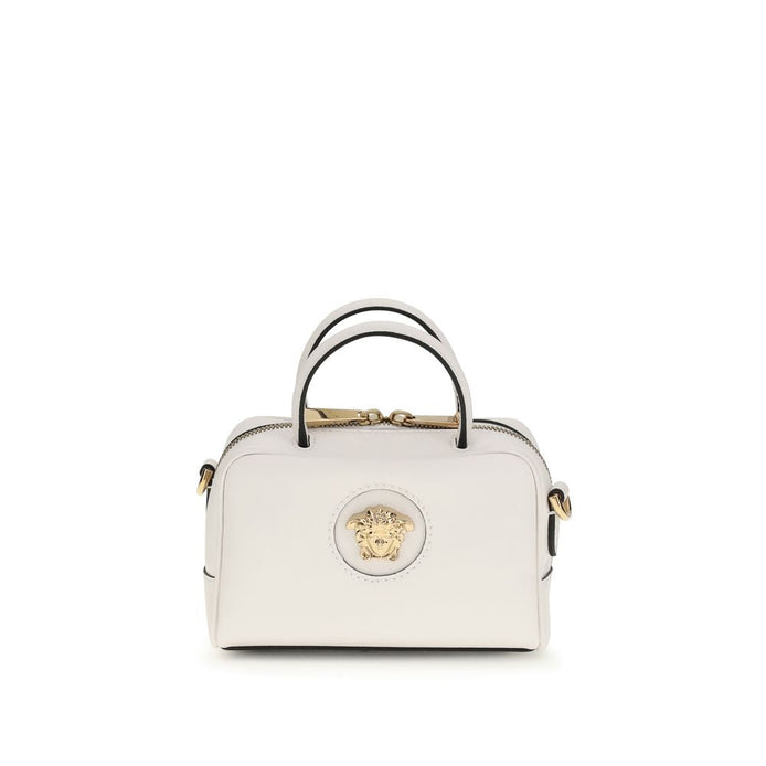 Versace White Calf Leather Bos Taurus Handbag Versace
