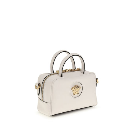 Versace White Calf Leather Bos Taurus Handbag Versace