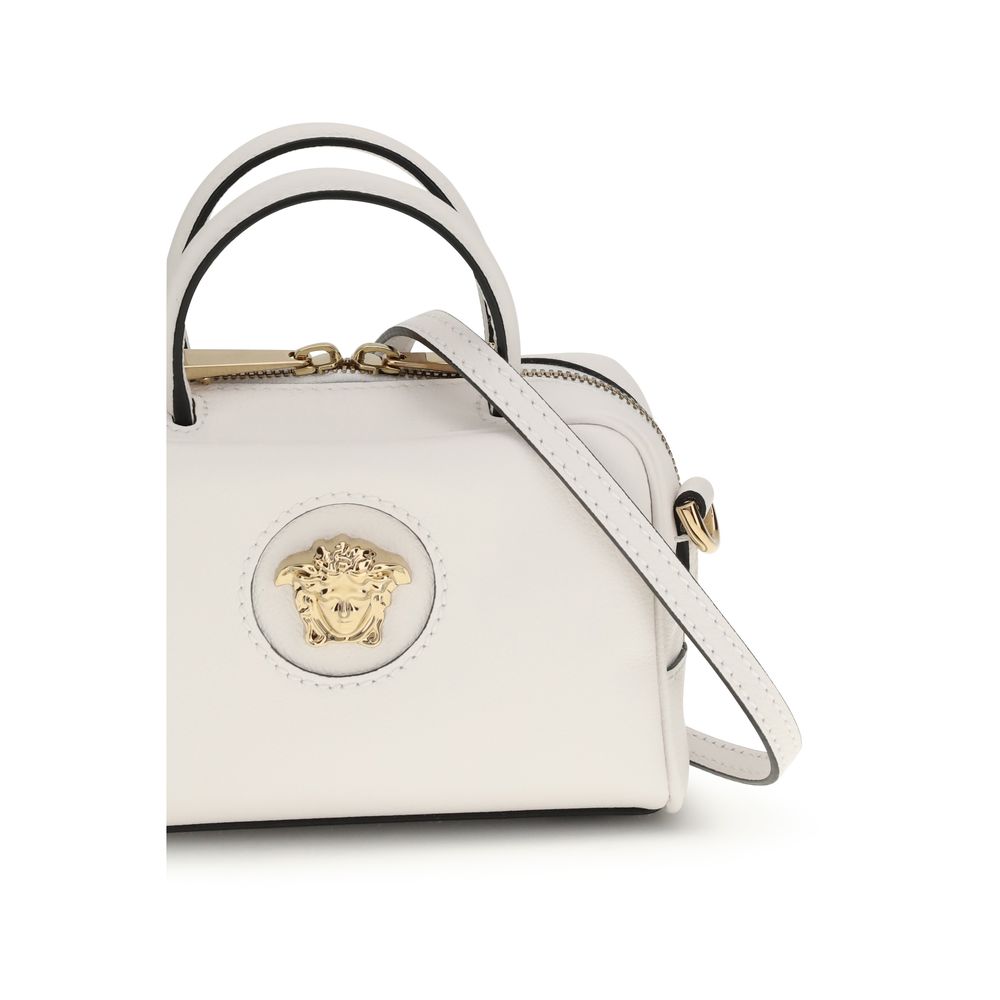 Versace White Calf Leather Bos Taurus Handbag Versace