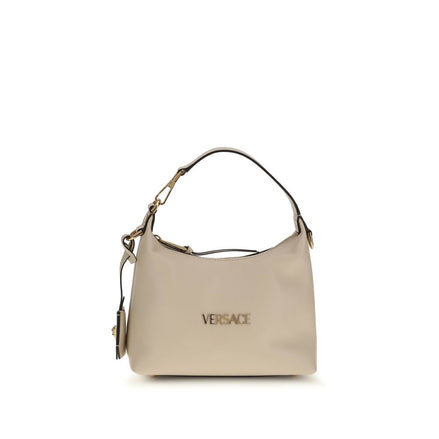 Versace Cream Calf Leather Bos Taurus Shoulder Bag Versace