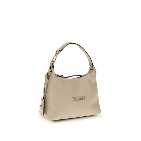 Versace Cream Calf Leather Bos Taurus Shoulder Bag Versace