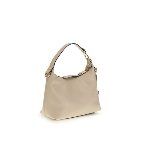Versace Cream Calf Leather Bos Taurus Shoulder Bag Versace