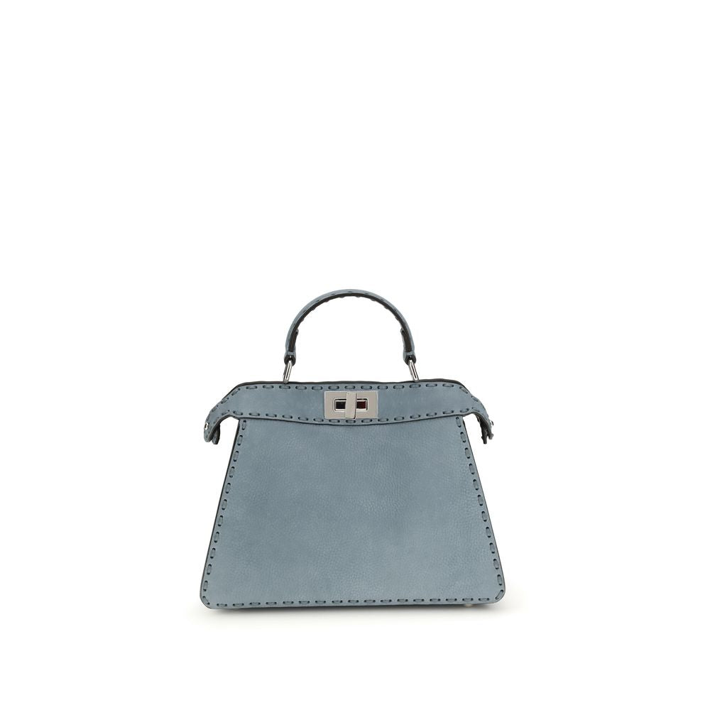 Fendi Light Blue Calf Leather Bos Taurus Shoulder Bag Fendi