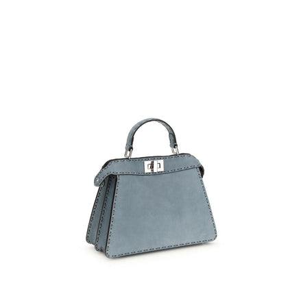 Fendi Light Blue Calf Leather Bos Taurus Shoulder Bag Fendi