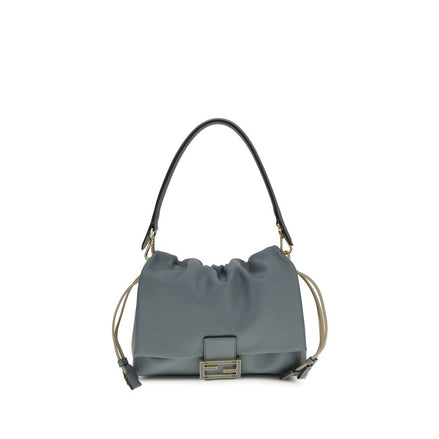 Fendi Light Blue Calf Leather Bos Taurus Shoulder Bag Fendi