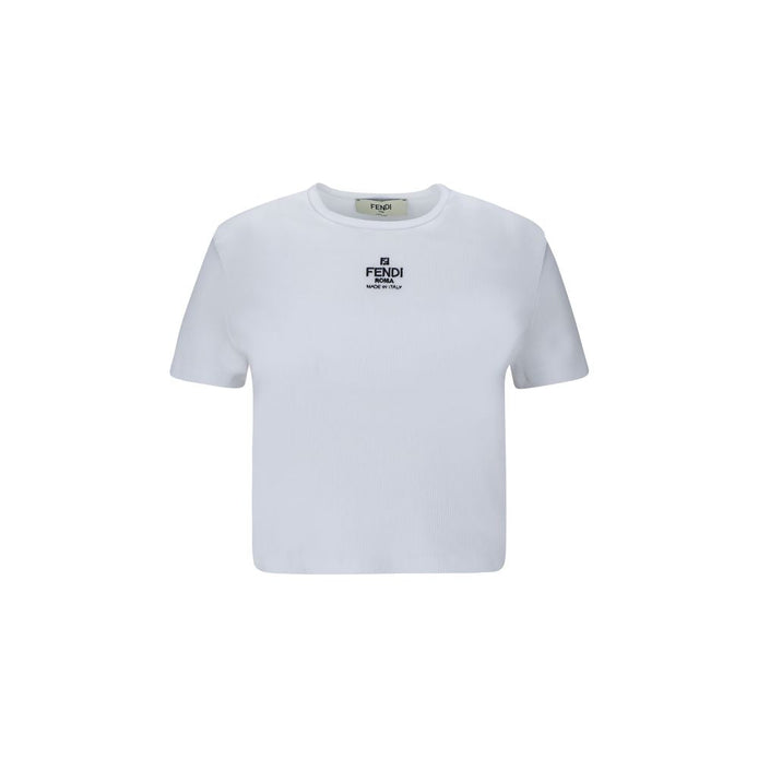 Fendi White Cotton Top Fendi