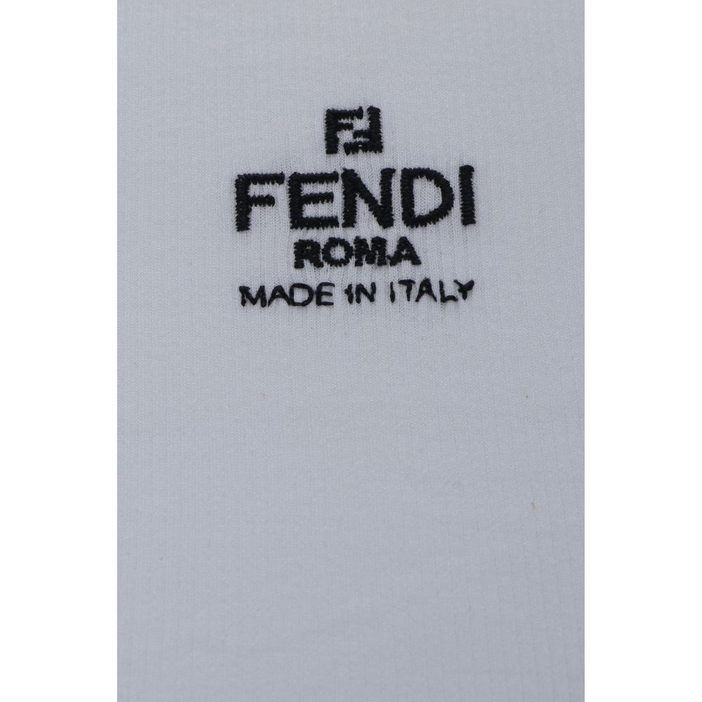 Fendi White Cotton Top Fendi