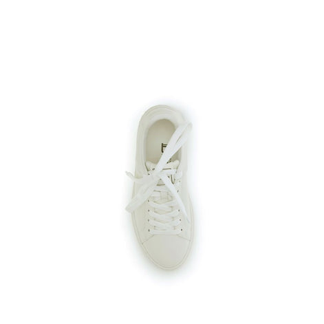 Balmain White Calf Leather Bos Taurus Low Top Sneakers Balmain
