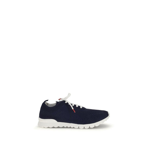 Kiton Blue Cotton Low Top Sneakers Kiton