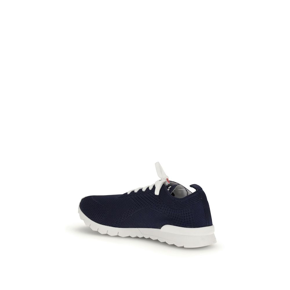Kiton Blue Cotton Low Top Sneakers Kiton