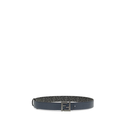Fendi Blue Calf Leather Bos Taurus Regular Belt Fendi