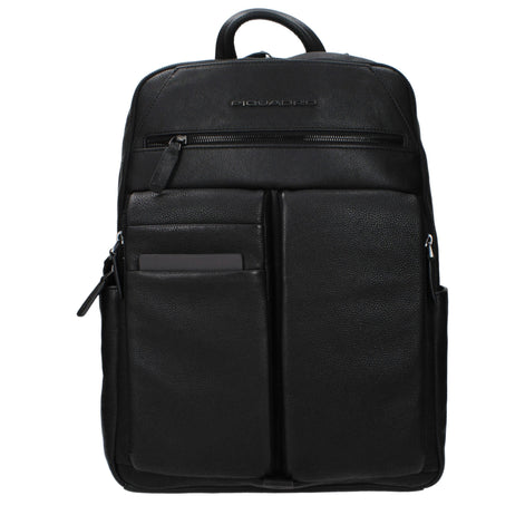 Piquadro Black Leather Backpack Piquadro