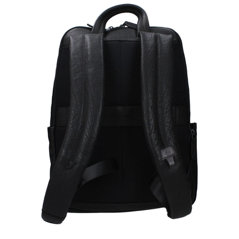 Piquadro Black Leather Backpack Piquadro