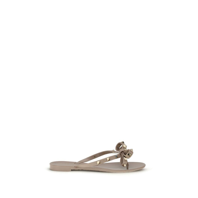 Valentino Garavani Beige Pvc Flat Sandals Valentino Garavani