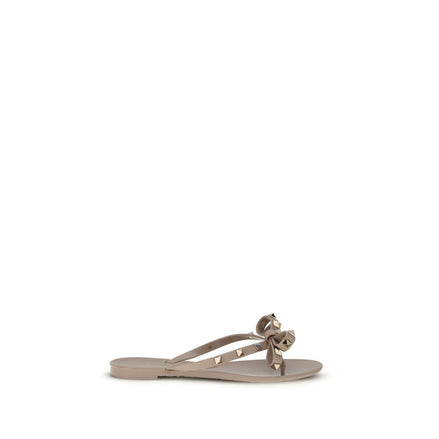Valentino Garavani Beige Pvc Flat Sandals Valentino Garavani