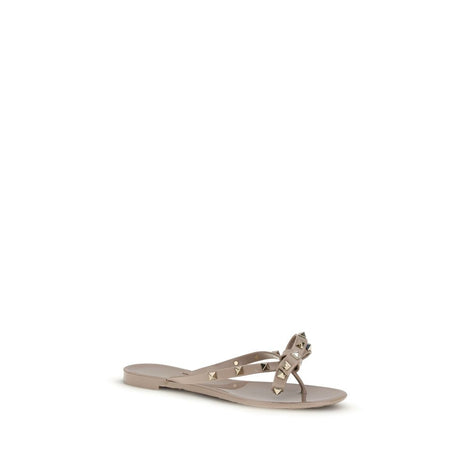 Valentino Garavani Beige Pvc Flat Sandals Valentino Garavani