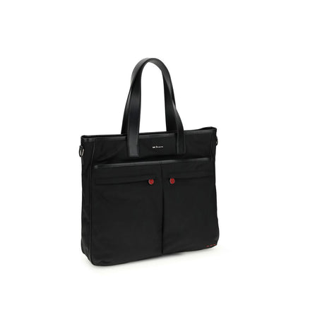 Kiton Black Calf Leather Bos Taurus Handbag Kiton
