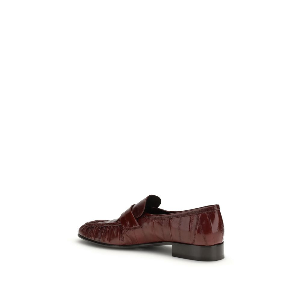 The Row Bordeaux Calf Leather Bos Taurus Slip-On Loafers The Row