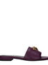 Versace Purple Leather Slippers Versace