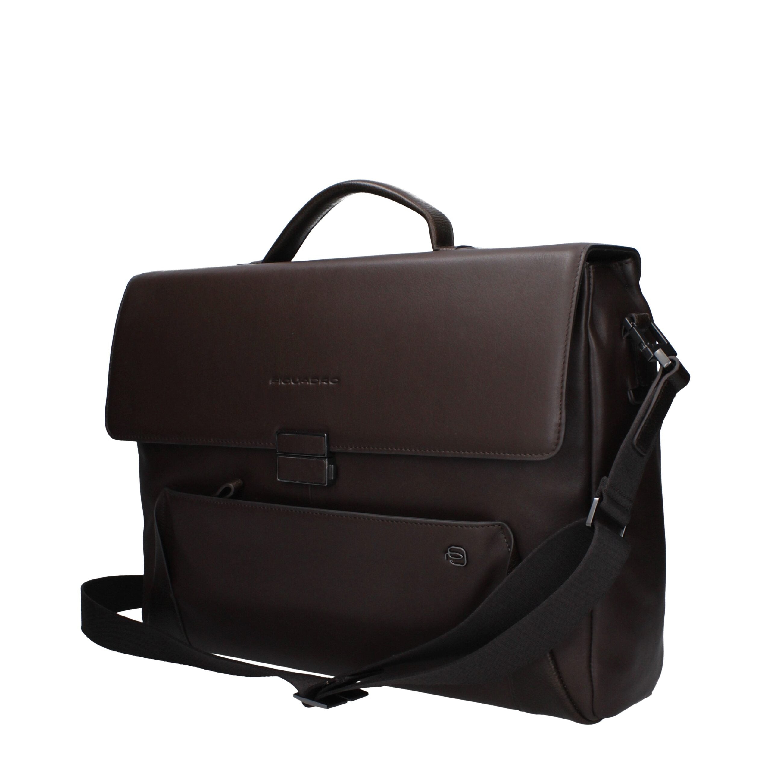 Piquadro Brown Leather Business And Laptop Bag Piquadro