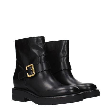 Chloé Black Leather Ankle Boots Chloé