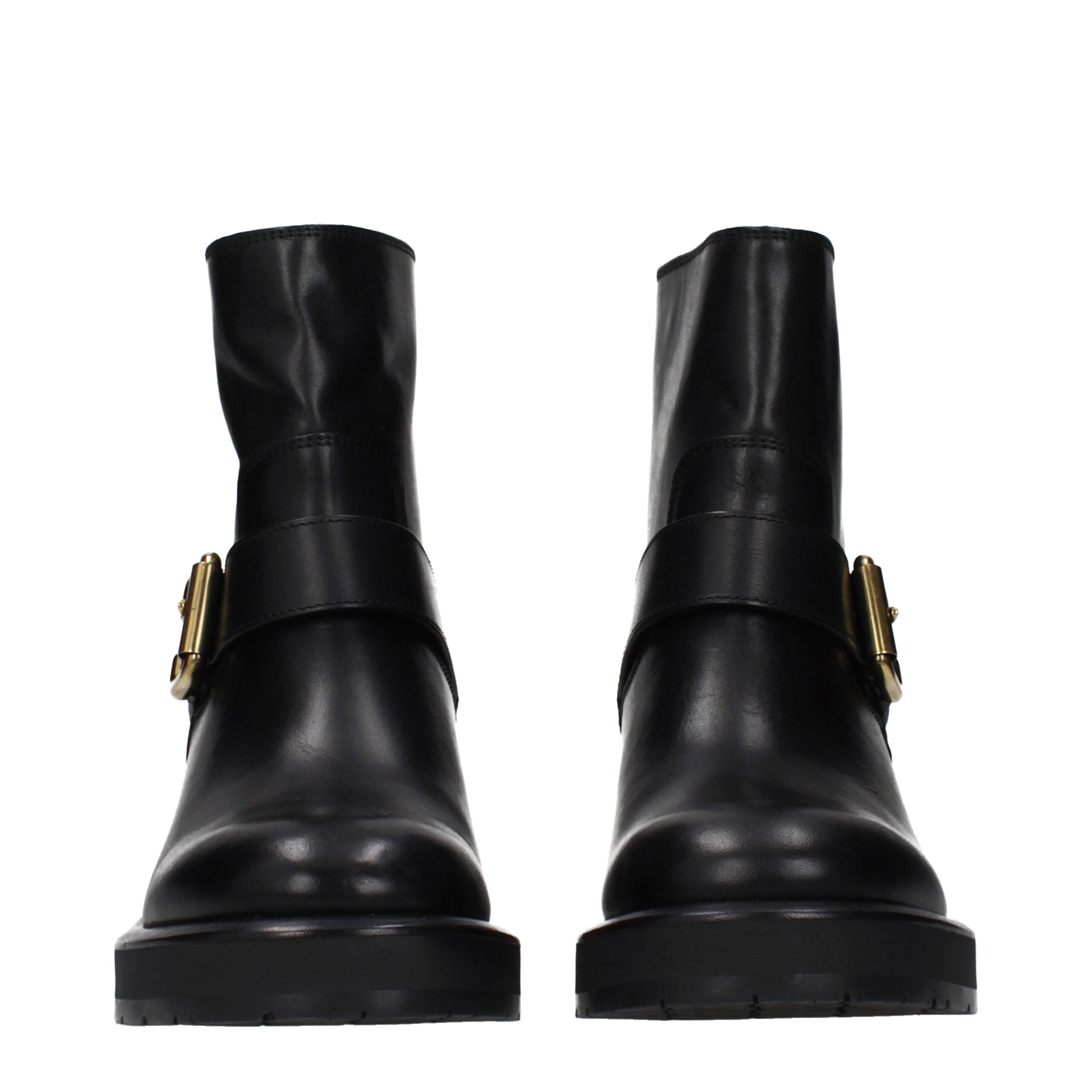 Chloé Black Leather Ankle Boots Chloé