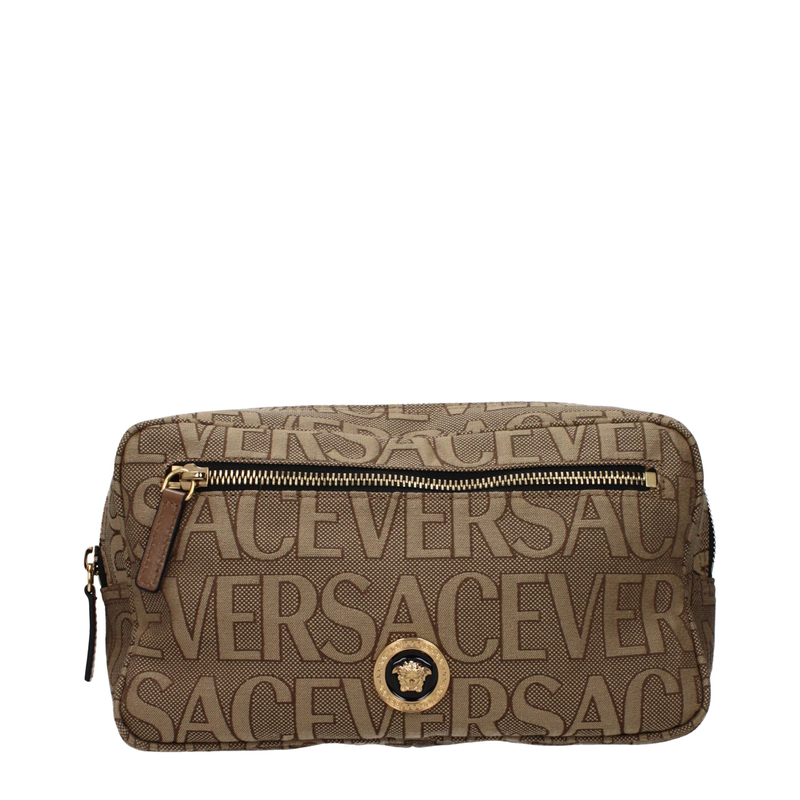 Versace Beige Fabric Backpack Versace