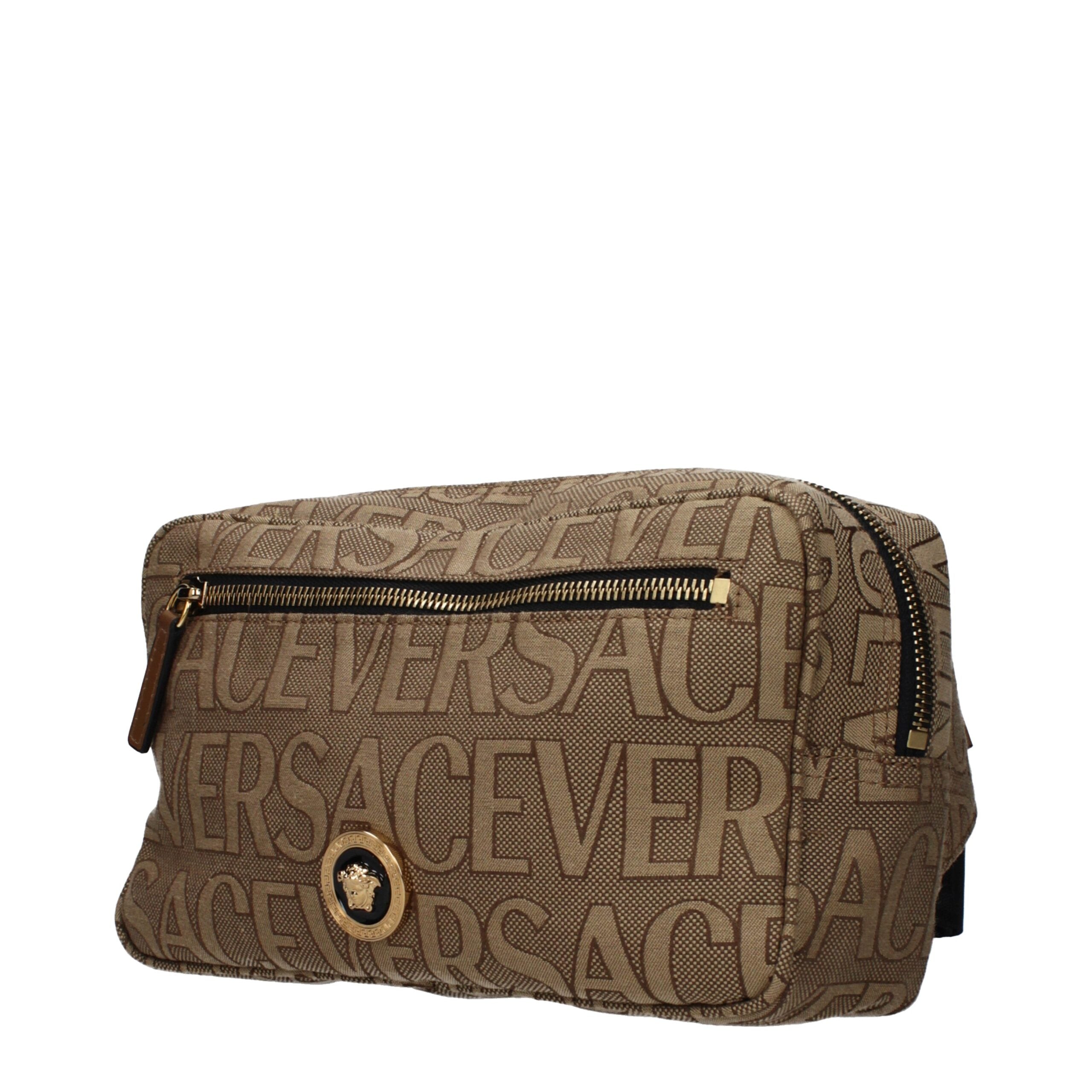 Versace Beige Fabric Backpack Versace