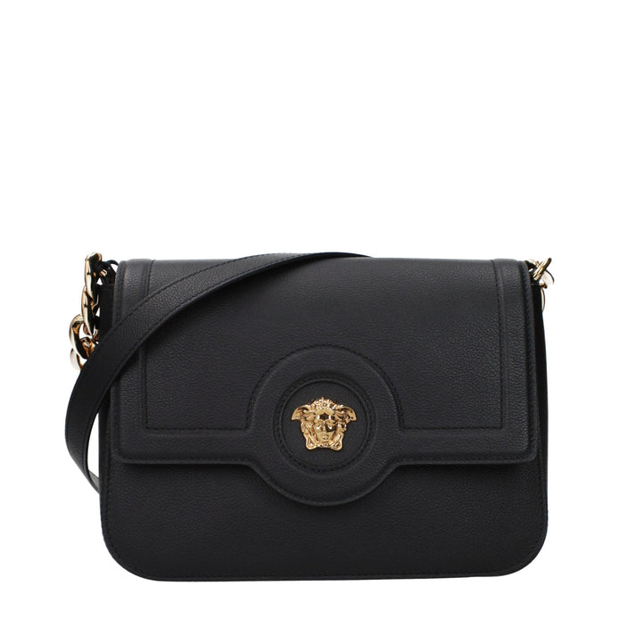 Versace Black Leather Crossbody Bag Versace