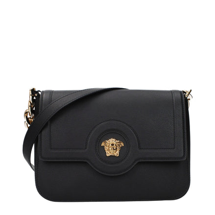 Versace Black Leather Crossbody Bag Versace