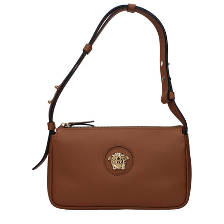 Versace Brown Leather Shoulder Bag Versace