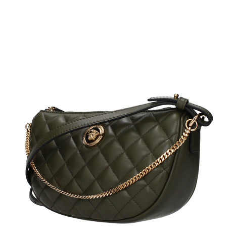 Versace Green Leather Handbag Versace