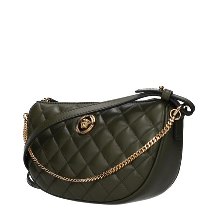 Versace Green Leather Handbag Versace