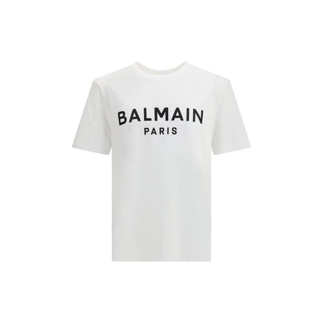 Balmain White Cotton T-Shirt Balmain