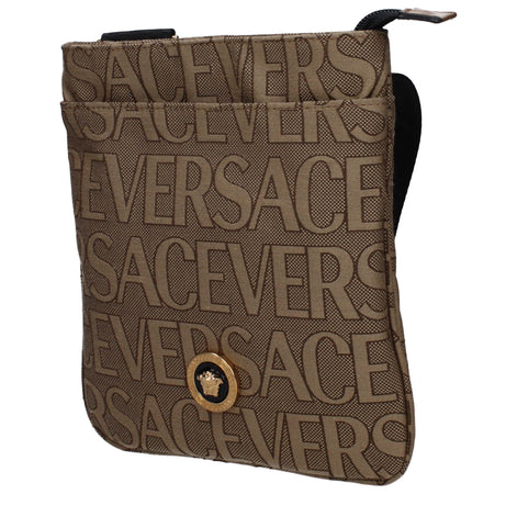 Versace Beige Fabric Crossbody Bag Versace