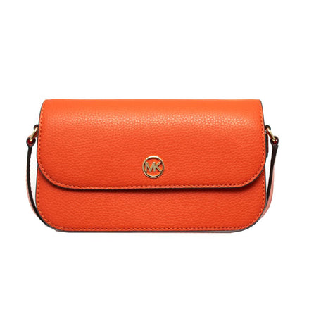 Sac bandoulière en cuir orange Michael Kors