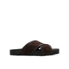 Bottega Veneta Brown Lamb Leather Flat Sandals Bottega Veneta