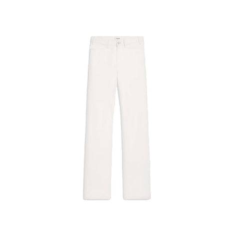Celine White Cotton Straight-Leg Jeans Celine