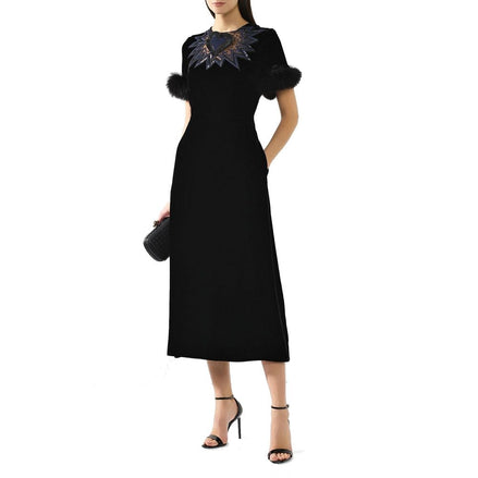 Fendi Black Viscose Cocktail Dress Fendi